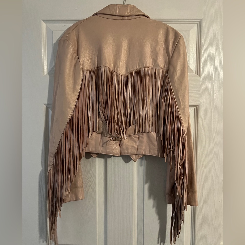 Pink western leather jacket